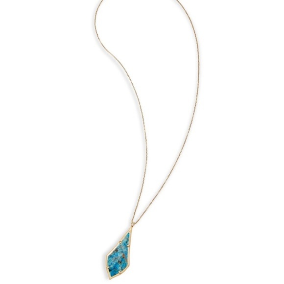 Kendra Scott Aqua Apatite Damon necklace NWT - Picture 3 of 7